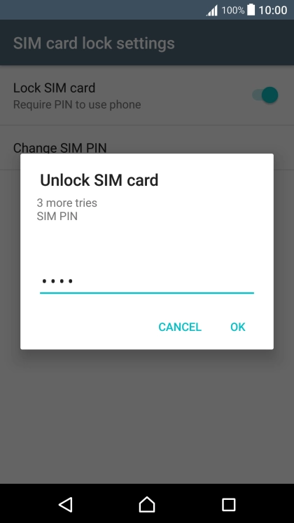 Key in your PIN and press OK.