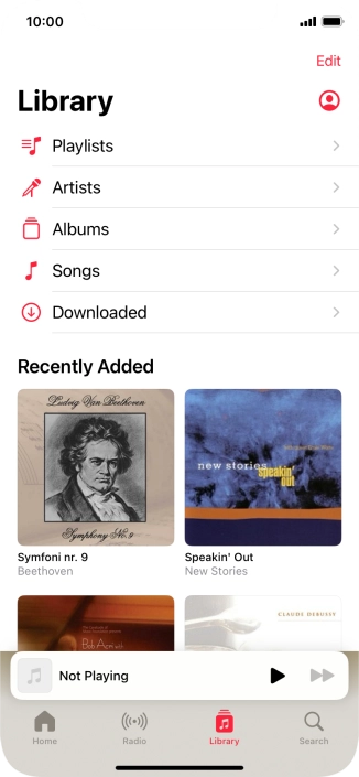Press Playlists.