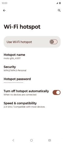 Press Hotspot name.