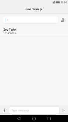 Press the search field and key in the first letters of the recipient's name. Press the search field and key in the first letters of the recipient's name.