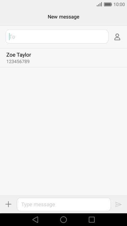 Press the search field and key in the first letters of the recipient's name. Press the search field and key in the first letters of the recipient's name.