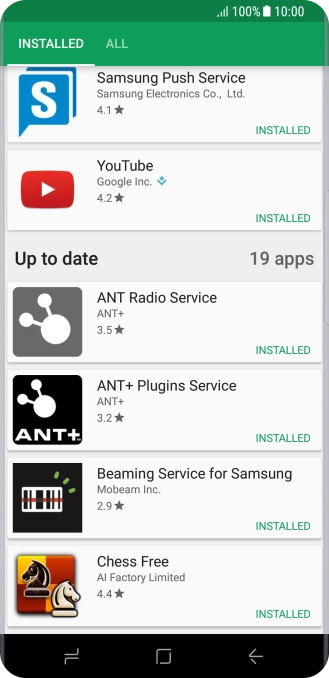Press the required app. Press the required app.