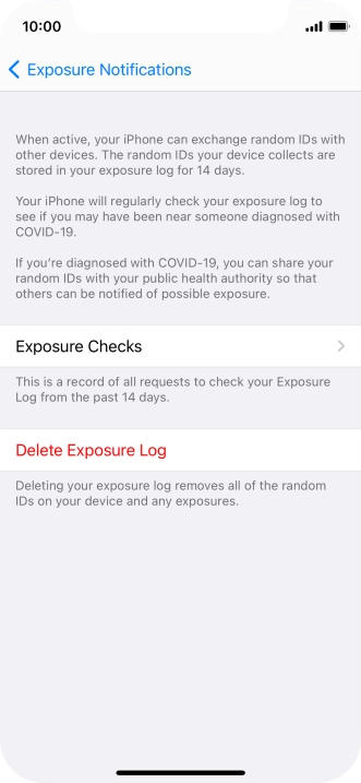 Press Delete Exposure Log.