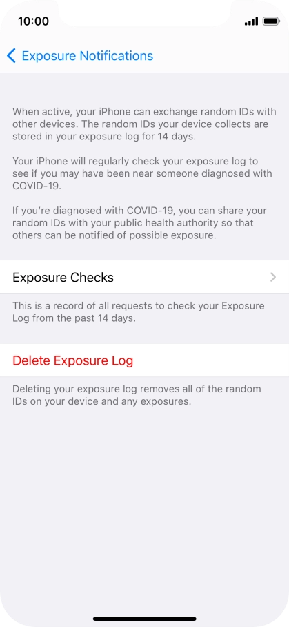 Press Delete Exposure Log.