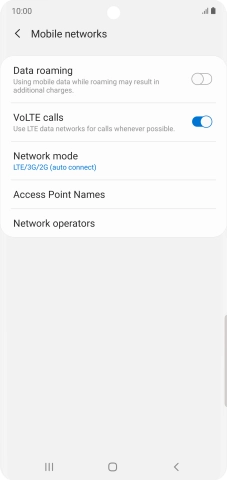 Press Network mode. Press Network mode.