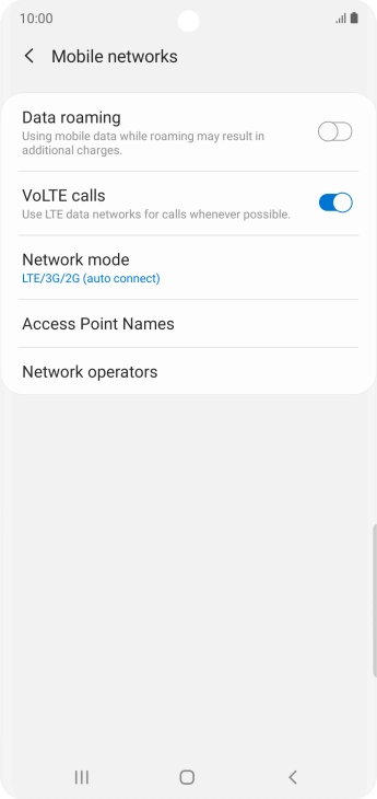 Press Network mode. Press Network mode.