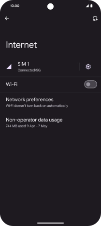 Press the indicator next to 