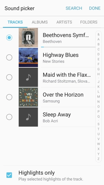 Once you've found a ring tone you like, press DONE.