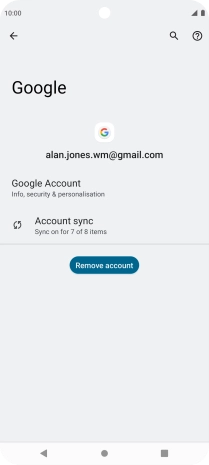 Press Account sync.
