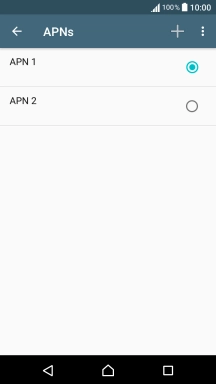 Press the field next to the data connection to activate it.