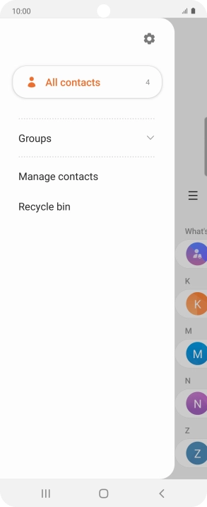 Press Manage contacts.