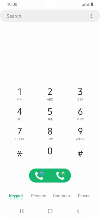 Press the menu icon.