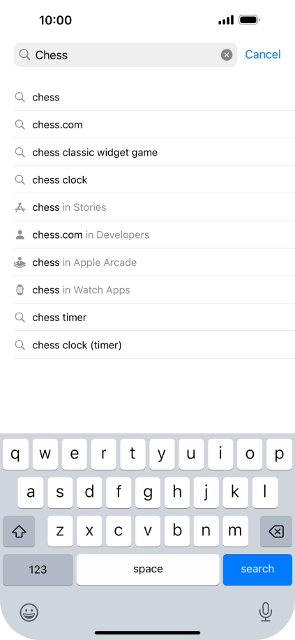 Press search.