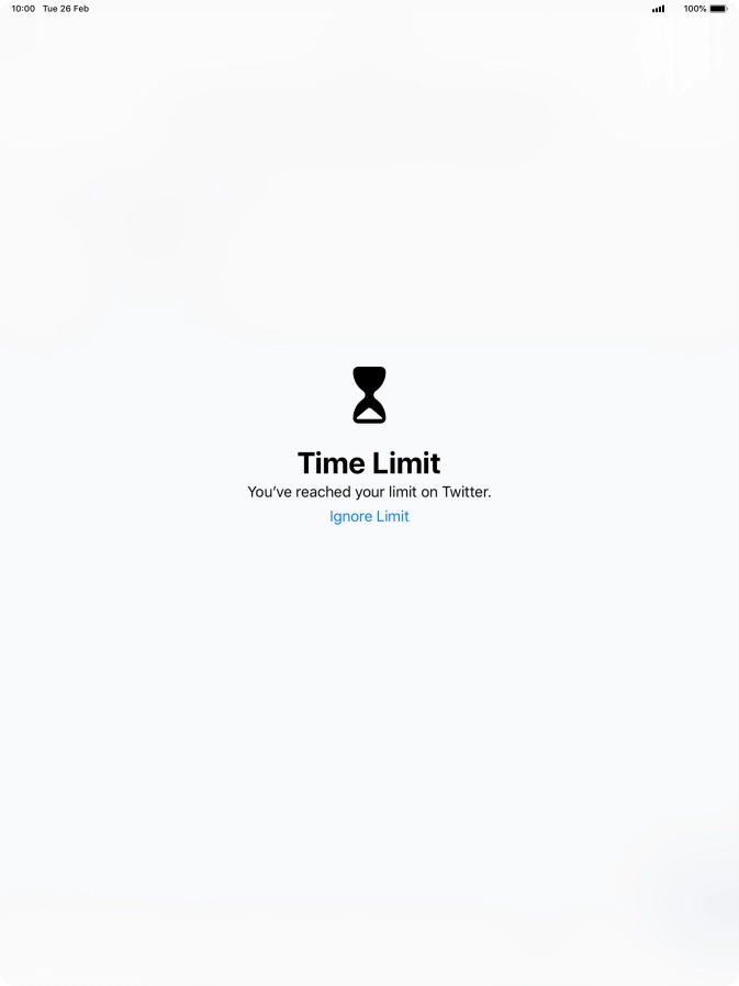 Press Ignore Limit.