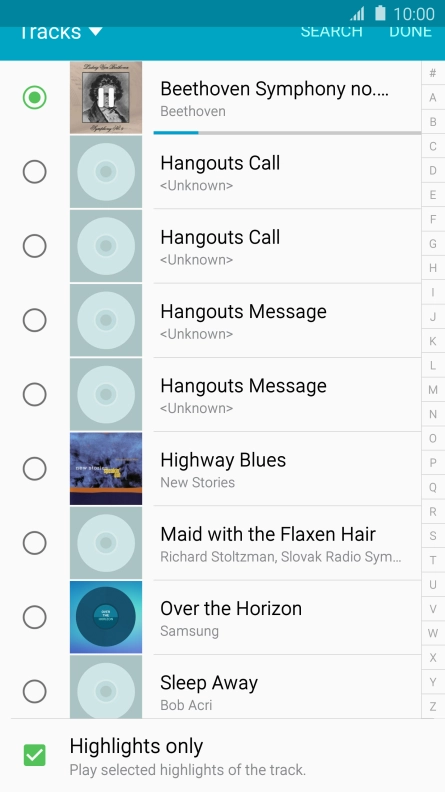 Once you've found a ring tone you like, press DONE. Once you've found a ring tone you like, press DONE.