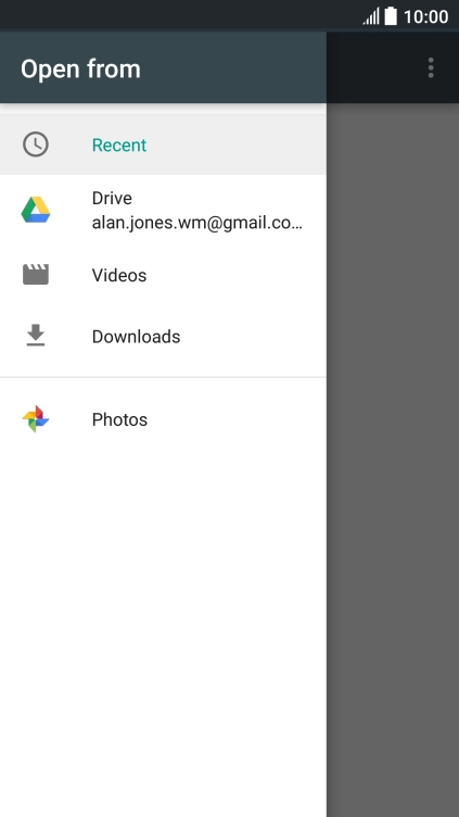 Press Videos and go to the required folder.