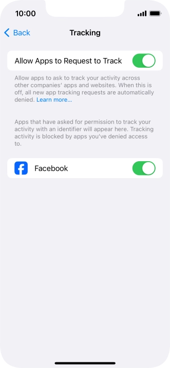 Press the indicator next to 
