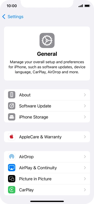 Press Software Update. If a new software version is available, it's displayed. Follow the instructions on the screen to update the phone software.