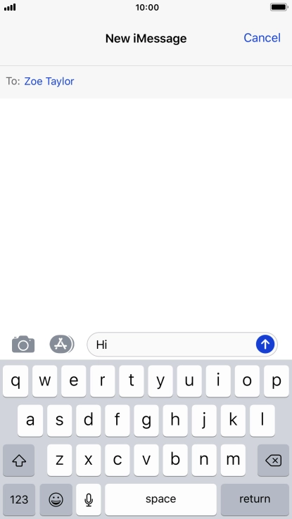 Press the send icon.