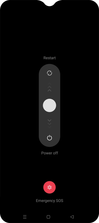 Press and drag the circle downwards. Press and drag the circle downwards.