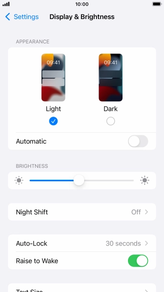 Press Dark.