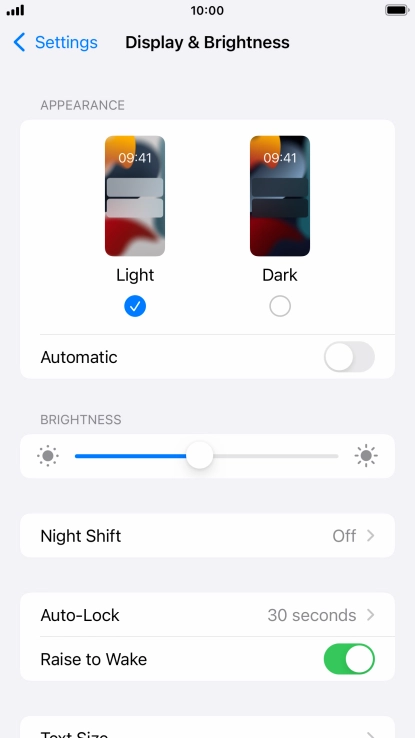 Press Dark.