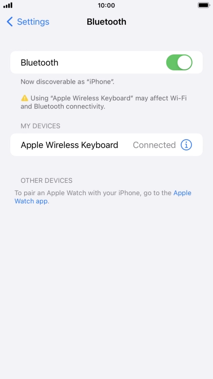 Press the Home key to return to the home screen.