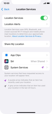 Press the required app.