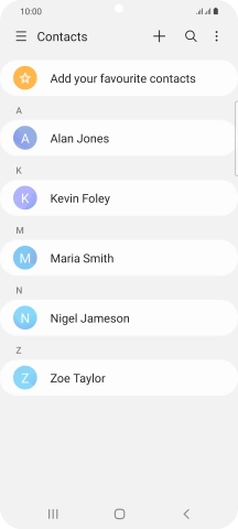 Press the new contact icon.