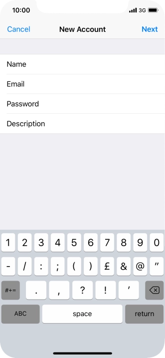 Press Description and key in the required name. Press Description and key in the required name.