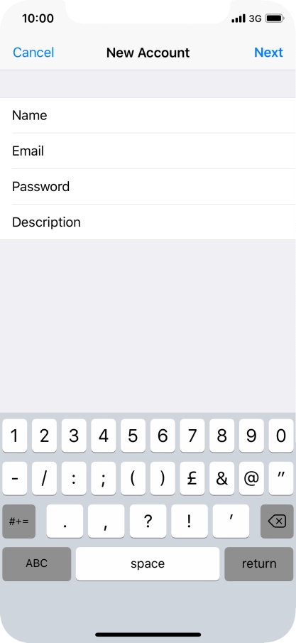 Press Description and key in the required name. Press Description and key in the required name.