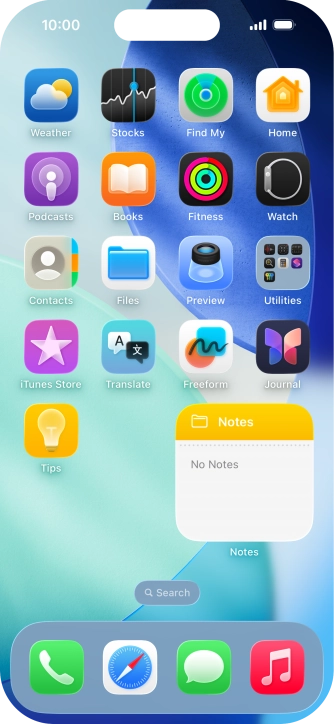 If you're using a Widget Stack: slide up or down on the stack to select the required widget.