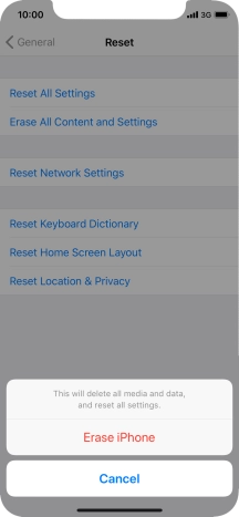 Press Erase iPhone.