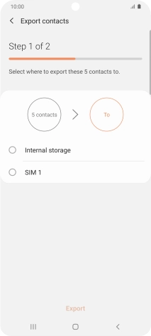 Press the name of the SIM. Press the name of the SIM.