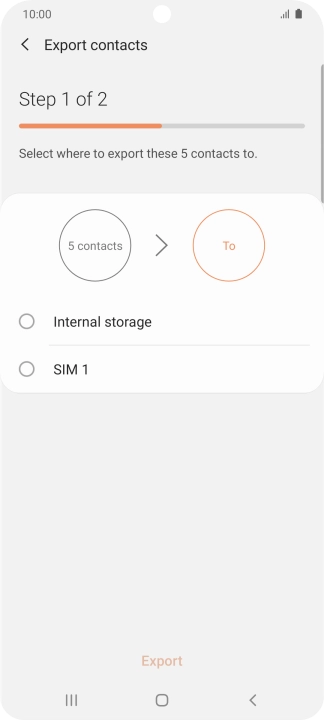 Press the name of the SIM. Press the name of the SIM.