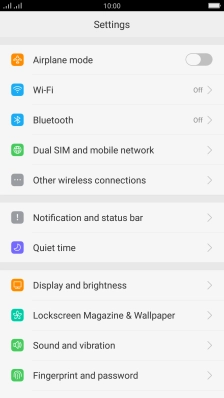 Press Dual SIM and mobile network. Press Dual SIM and mobile network.