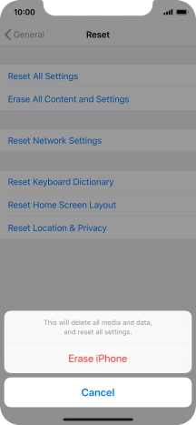 Press Erase iPhone. Press Erase iPhone.