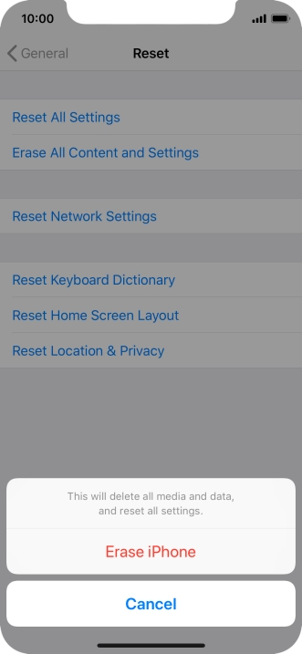Press Erase iPhone. Press Erase iPhone.