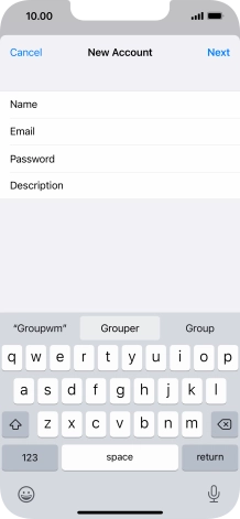 Press Description and key in the required name.