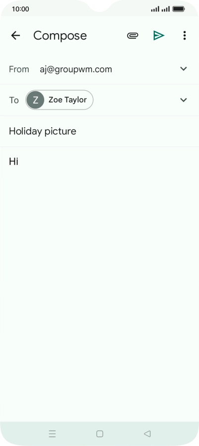 Press the attachment icon. Press the attachment icon.