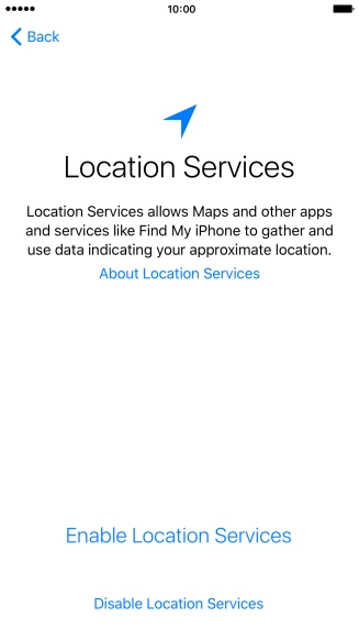 Press Enable Location Services to turn on the function.