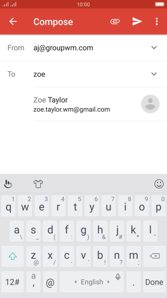Press the required contact.