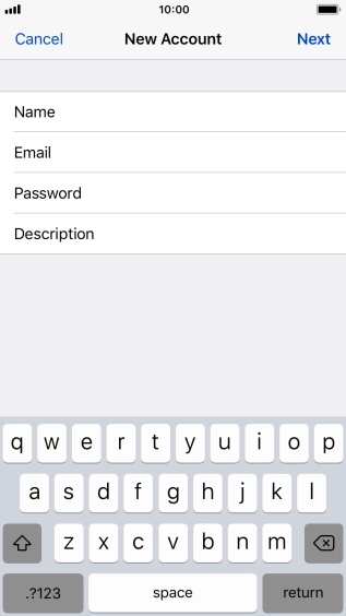 Press Description and key in the required name.