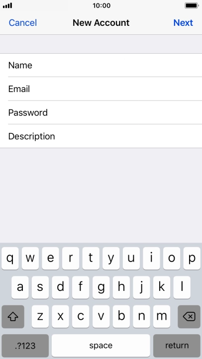 Press Description and key in the required name.