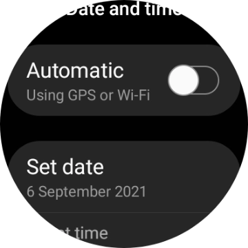 Press Set date. Press Set date.