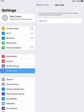 Press Add Limit. Press Add Limit.