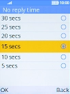 If you divert missed calls, you need to select a delay for the divert. Select the required delay.