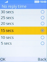 If you divert missed calls, you need to select a delay for the divert. Select the required delay.