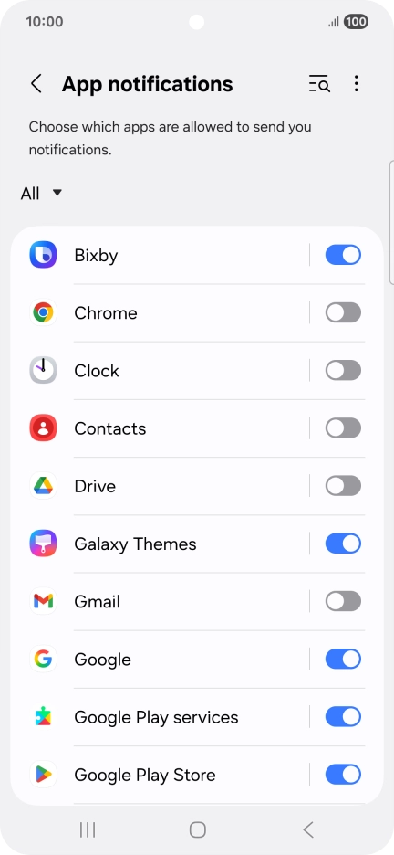 Press the drop down list. Press the drop down list.