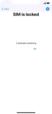 If your SIM is locked, key in your PIN and press OK.